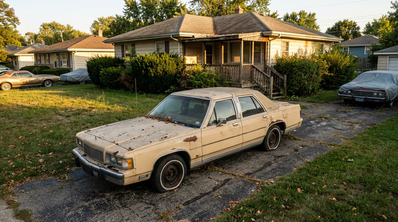 Mercury Grand Marquis parked in a suburban driveway