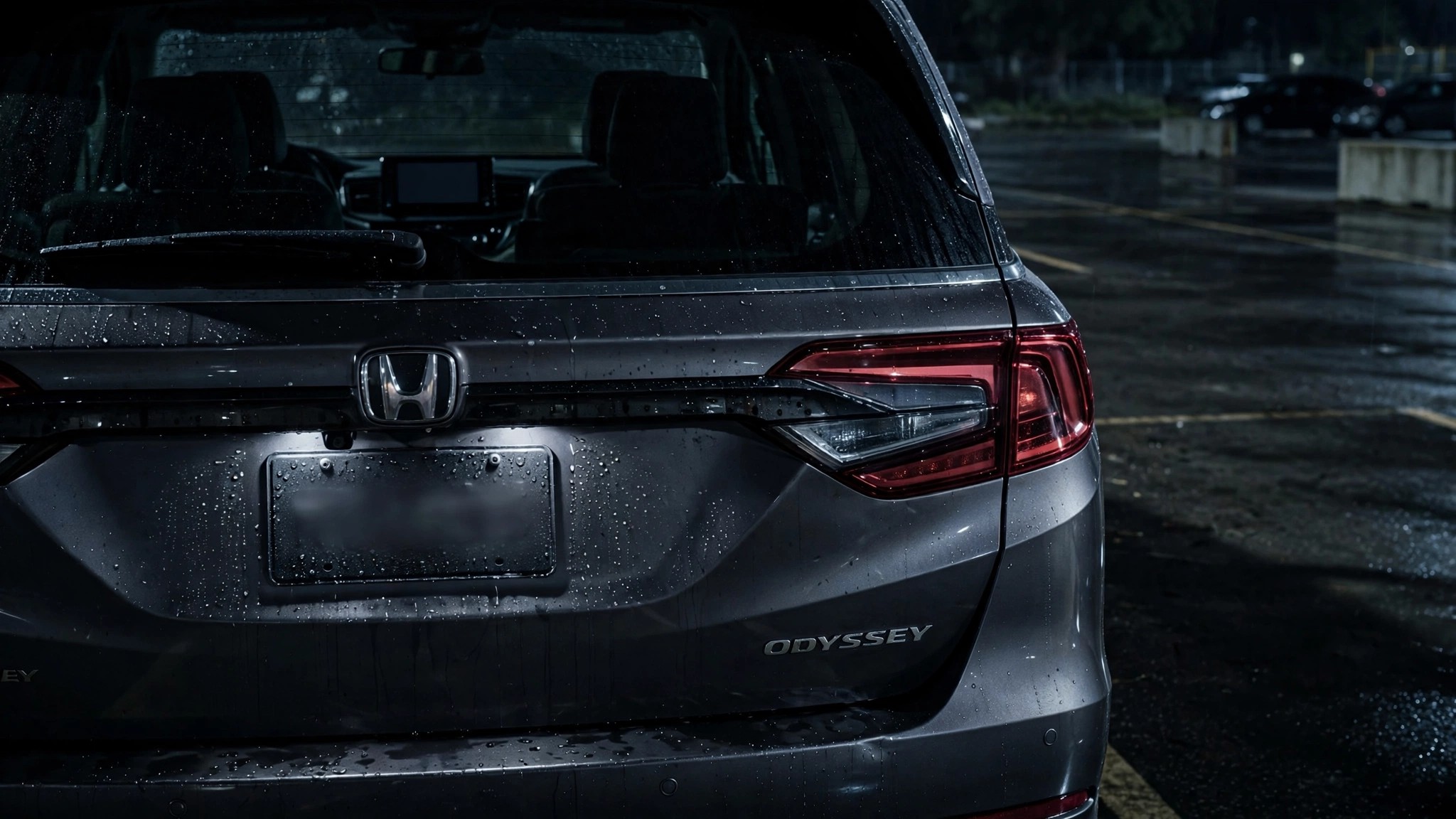 Honda Odyssey rearview camera obscured by water condensation