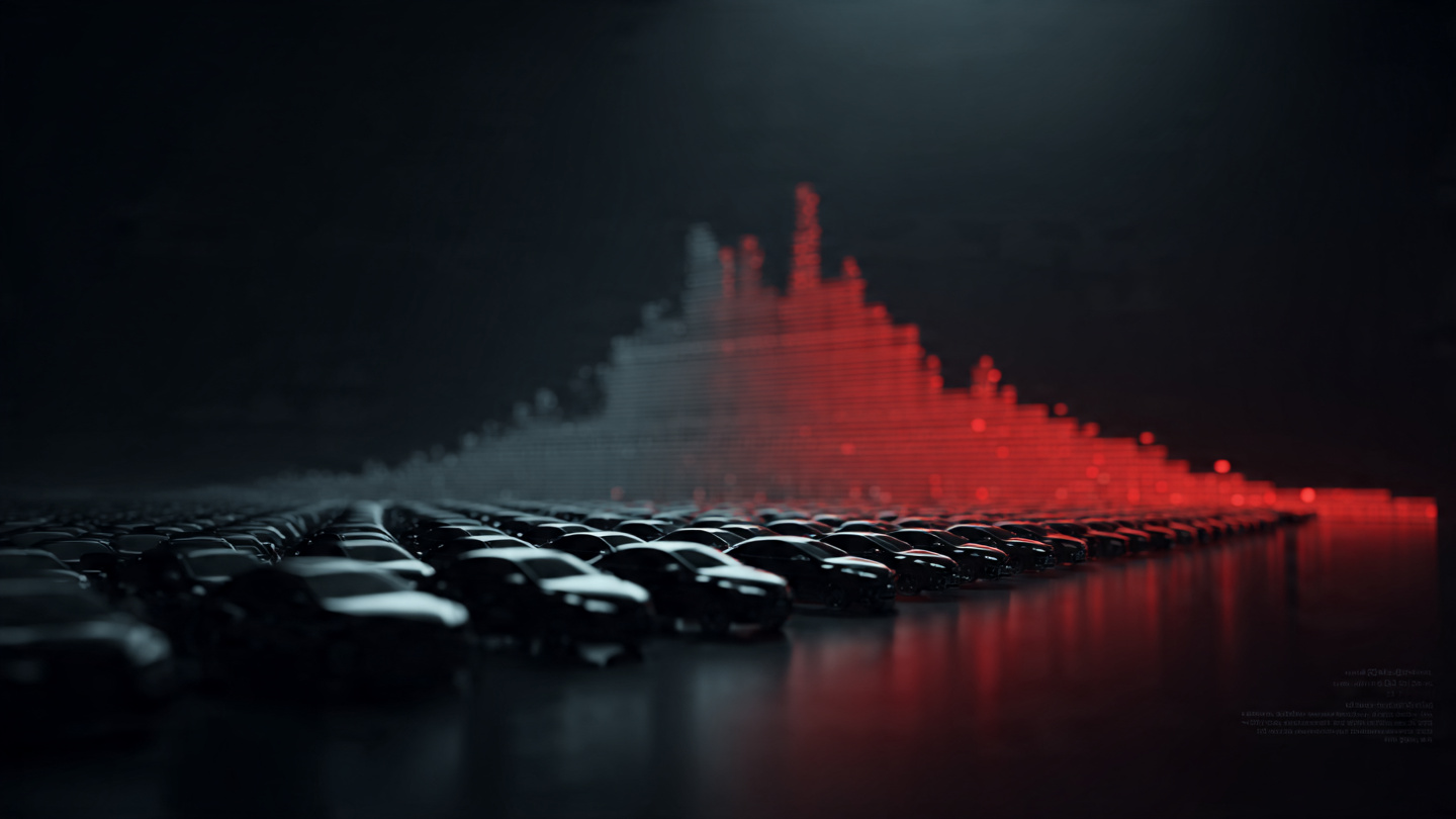 Dark Pareto distribution chart showing vehicle fatality concentration